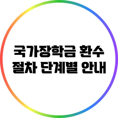 국가장학금 환수 절차: 단계별 안내