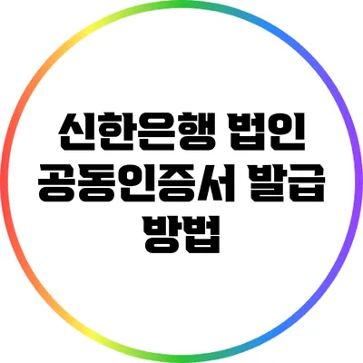 신한은행 법인 공동인증서 발급 방법
