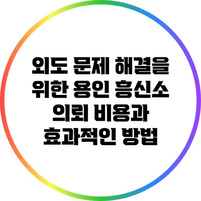 외도 문제 해결을 위한 용인 흥신소 의뢰 비용과 효과적인 방법