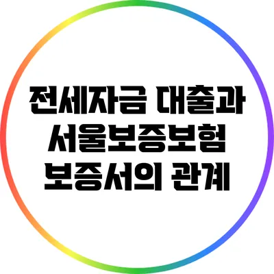 전세자금 대출과 서울보증보험 보증서의 관계
