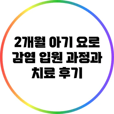 2개월 아기 요로 감염: 입원 과정과 치료 후기