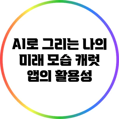 AI로 그리는 나의 미래 모습 캐럿 앱의 활용성