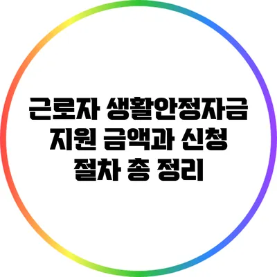 근로자 생활안정자금 지원: 금액과 신청 절차 총 정리