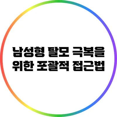 남성형 탈모 극복을 위한 포괄적 접근법