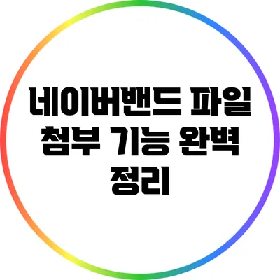 네이버밴드 파일 첨부 기능 완벽 정리