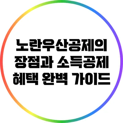노란우산공제의 장점과 소득공제 혜택 완벽 가이드