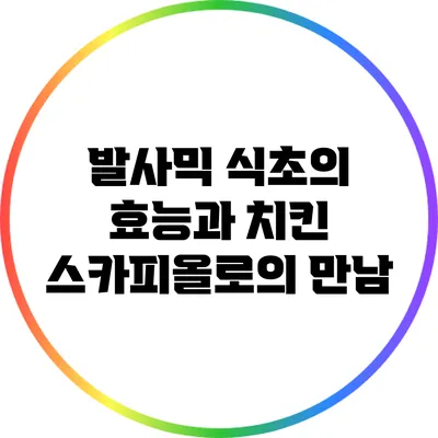 발사믹 식초의 효능과 치킨 스카피올로의 만남