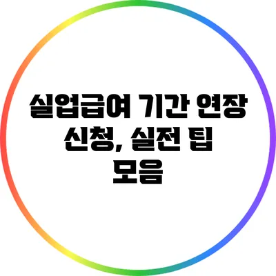 실업급여 기간 연장 신청, 실전 팁 모음