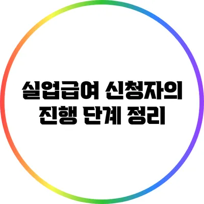 실업급여 신청자의 진행 단계 정리