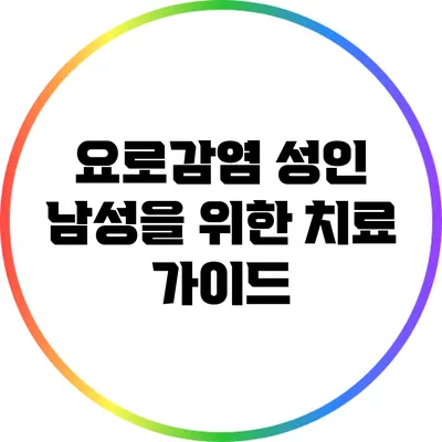 요로감염 성인 남성을 위한 치료 가이드