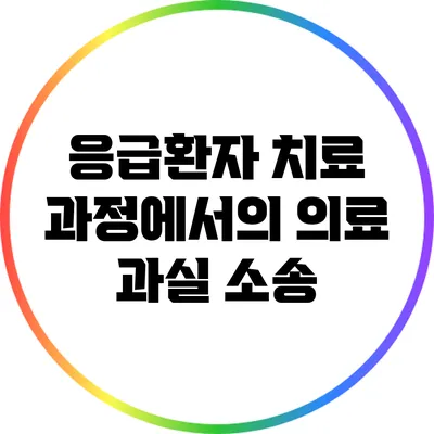 응급환자 치료 과정에서의 의료 과실 소송